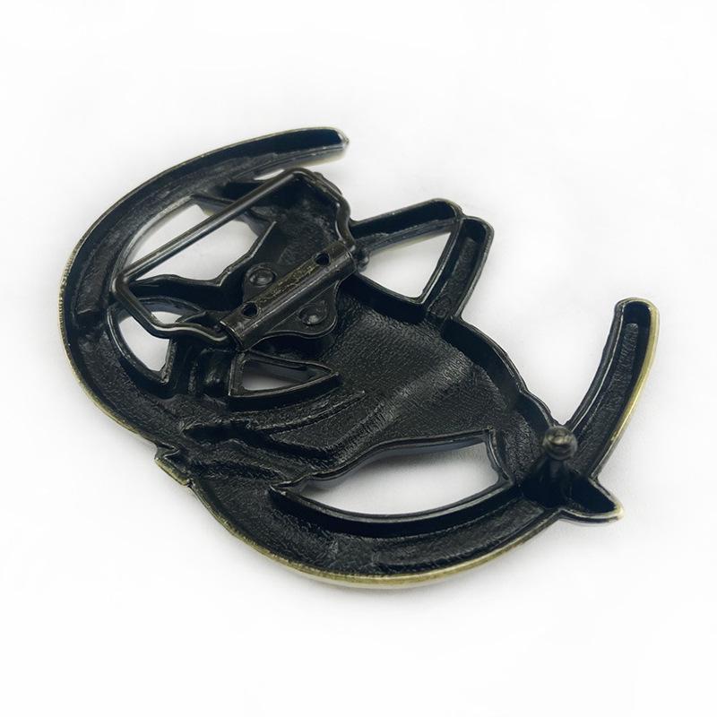 Fine Horse Smooth Zinc Alloy Men's Casual Saddle Equestrian Belt Buckle