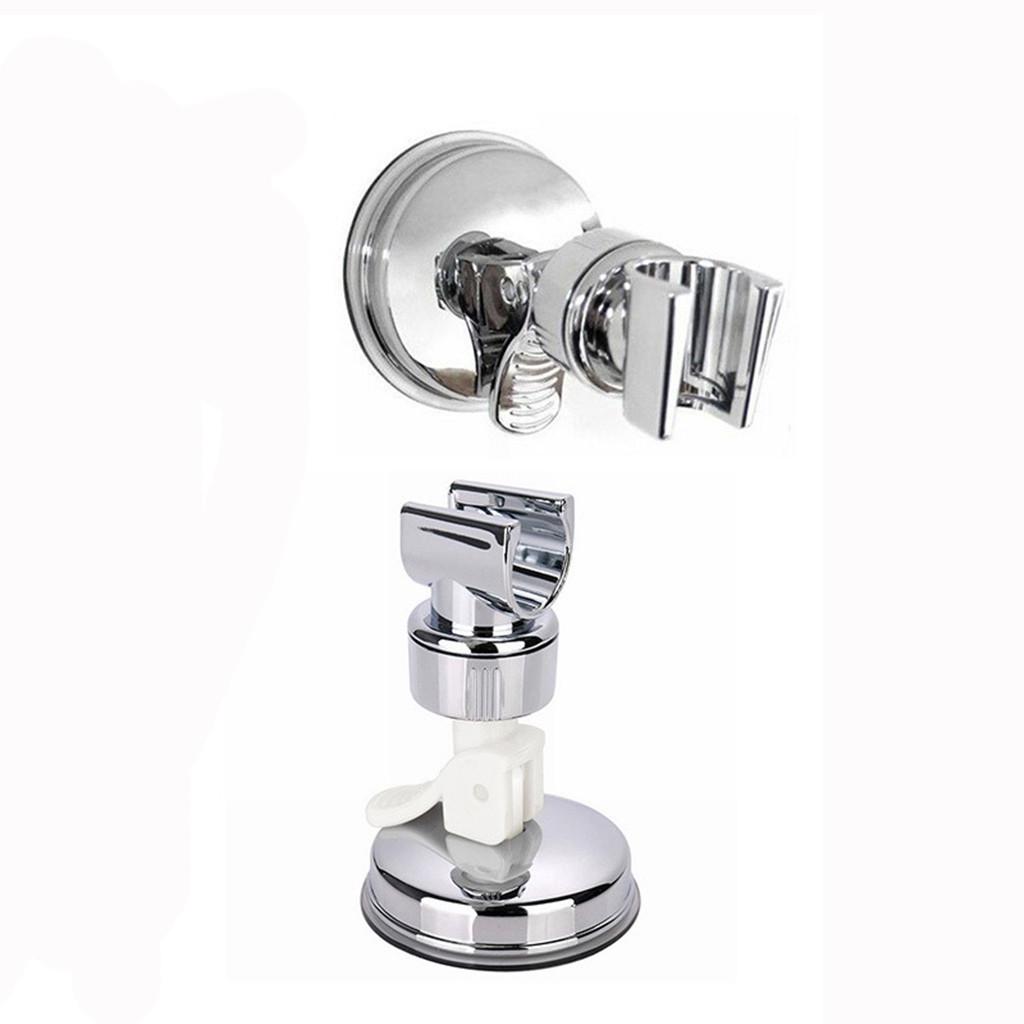 Shower Head Handset Holder Chrome Bathroom Wall Mount Adjustable Suction Bracket