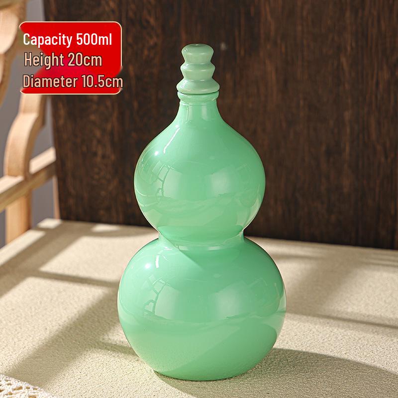 Op voorraad: 500ml Meerkleurige Imitatie Porselein Kalebas Fles met Handtouw, Schouderband & Accessoires, Makkelijk te Dragen