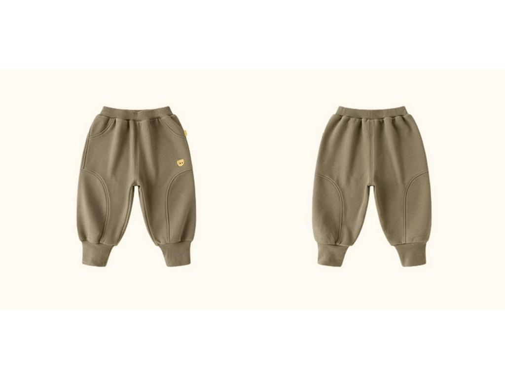 Dudu Home Winter Fleece-Lined Baby & Kids' Pants: Thick, Warm, Unisex Sports Pants for Boys and Girls