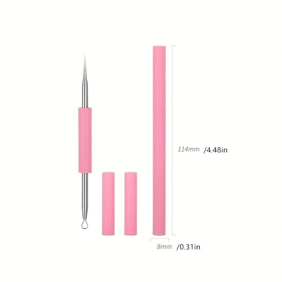 Double Head Acne Picking Tool - Blackhead & Blemish Removers for Efficient Acne Removal, Silicone Beauty Needle for Facial Skin