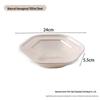Yudefeng Disposable 1100ml Hexagonal Pulp Salad Bowl with Clear PET Lid