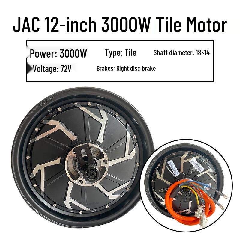 12-inch 2000W 72V High-Speed Electric Scooter Motor for Ninebot Xiaoniu, Modified to 3000W