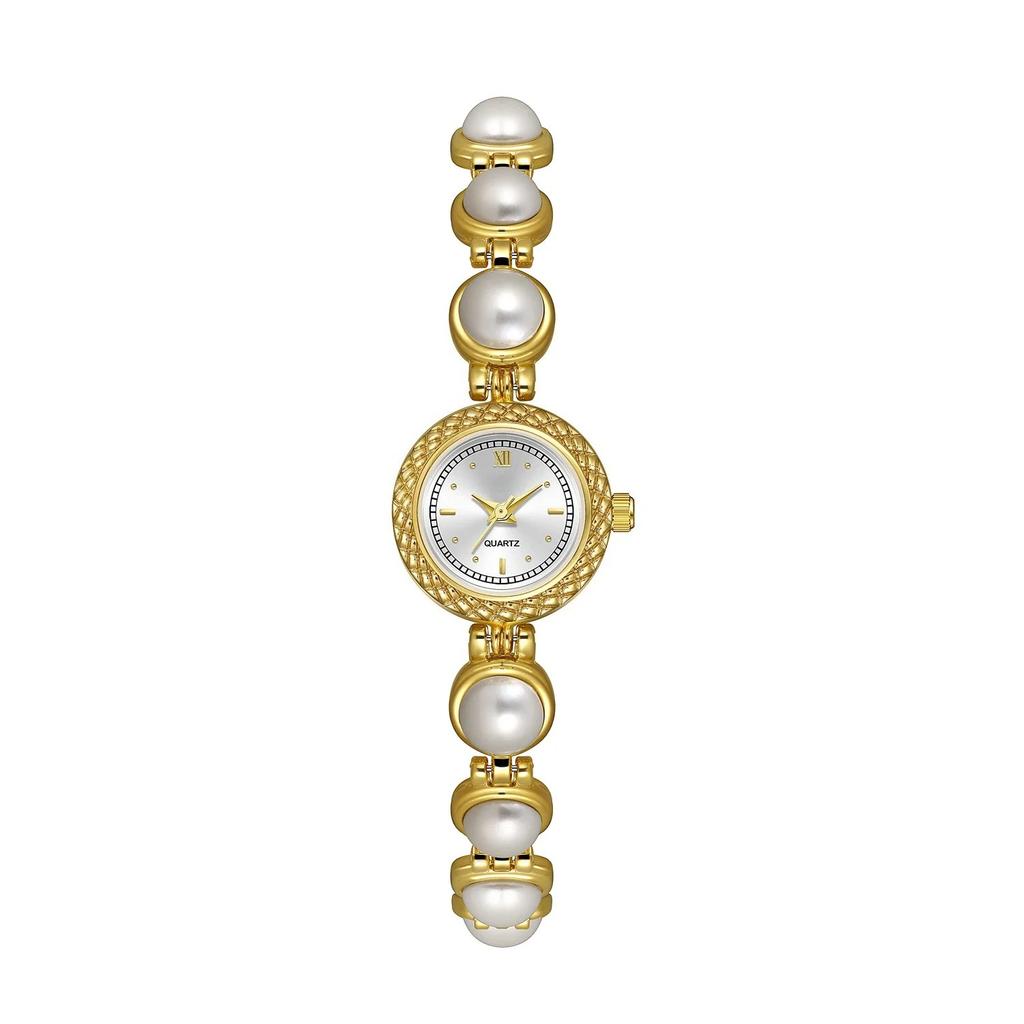 Women Fragrance Medieval Pearl Bracelet Watch Waterproof Quartz Wristwatch