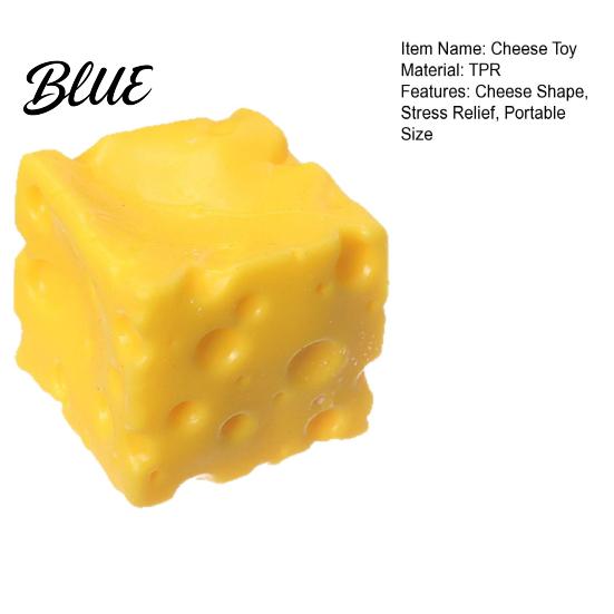 Cheese Sensory Toy 1/2/3Pcs Simulated Cube Squeeze Stress Relief Block Adults Ball Fidget Slow Rising Simulation Food Pinch Anxiety