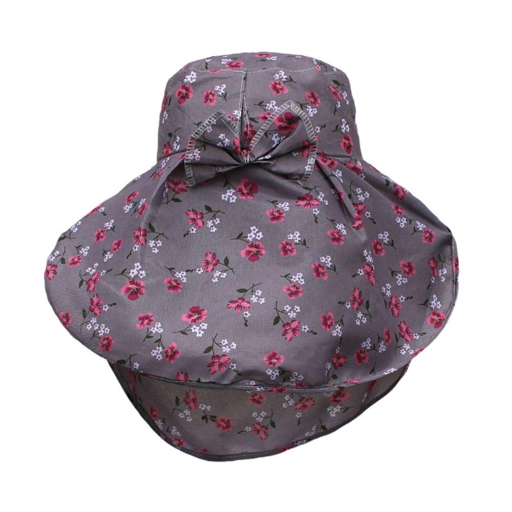 Wide Brim Face Hood Hat Mesh Breathable Sunscreen Hat Fashion Agricultural Work Cap  Summer