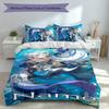 3pcs Custom Name Genshin Impact Navelette Set,Includes 1 Duvet Cover and 2 Pillowcases,All-season Bedroom Decor