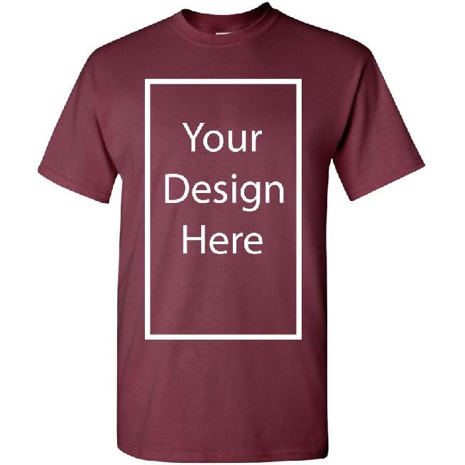 Add Your Own and Text Design Custom Personalized Adult T-Shirt Tee
