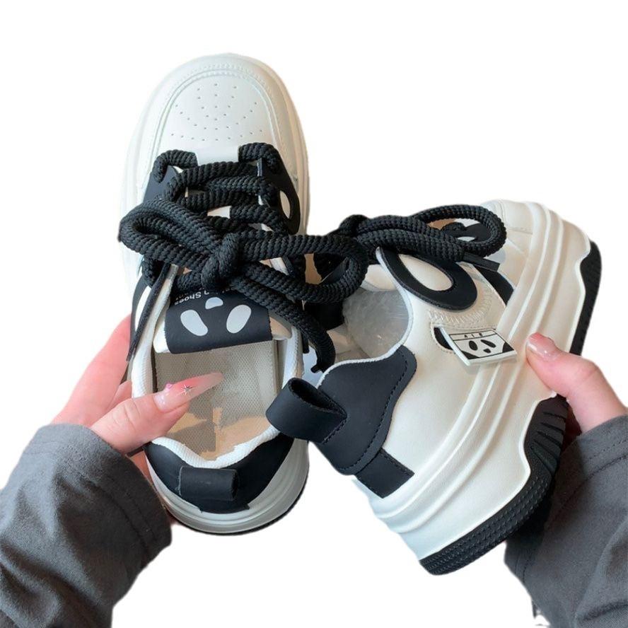 Super Versatile Thick-soled Panda Little White Shoes Women's Popular Board Shoes 2025 New Spring and Autumn Leisure Sports Dad Shoes