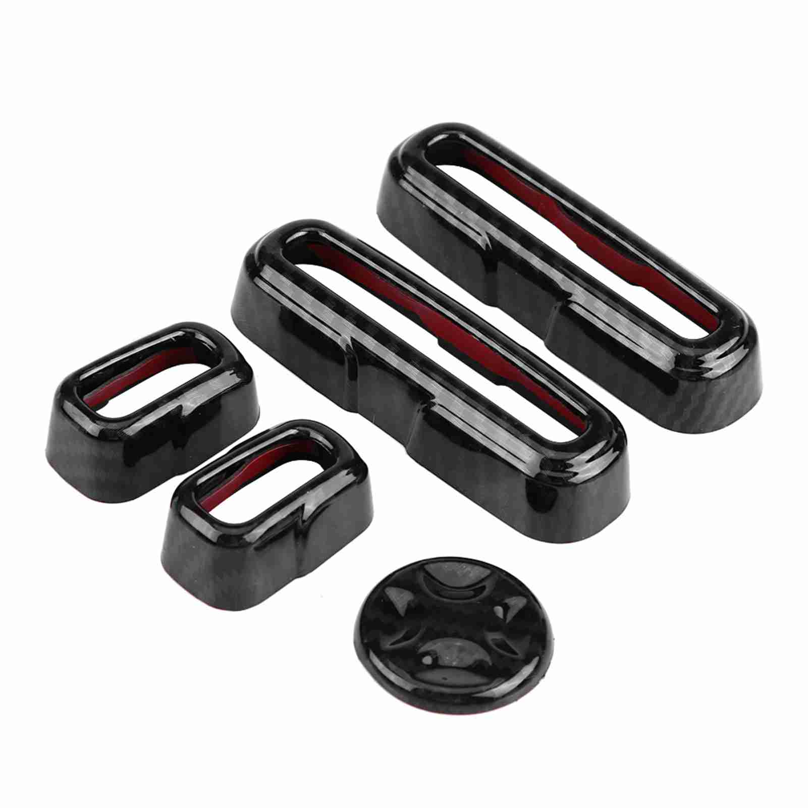 

Carbon Car Electric Control Cover Trim-Comfortable Handle and Easy Installation, 5 Pcs Cover for CRV with Made with ABS P