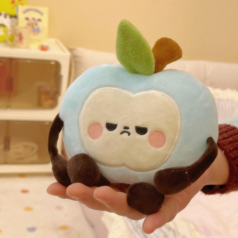 Kawaii Appel Pluche Speelgoed Kussen Gevuld Appel Pluche Hanger Zacht Fruit Pluche Sleutelhanger Kinderen Kerst Verjaardag Cadeautas Decoratie 13cm 13CM