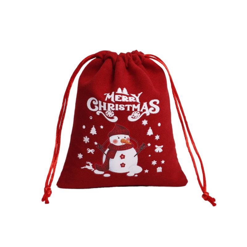 2PC Velvet Bags Small Candy Gift Bag Drawstring Pouch Christmas Party Favor Boutique Jewelry Packaging Bags 2025 New Year