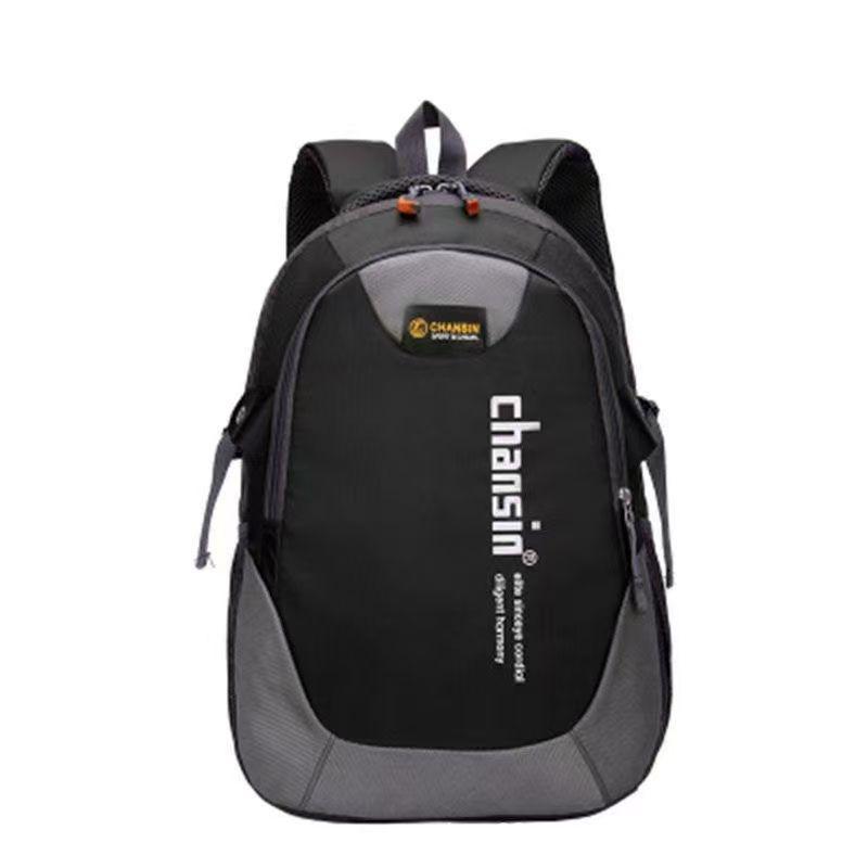 

Рюкзак великої місткості для активного відпочинку - Повсякденний дорожній, Альпіністський, Студентський шкільний рюкзак на блискавці з нейлоновим дизайном чорний