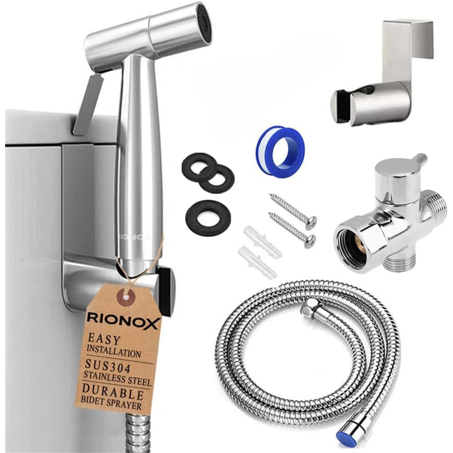 Handheld Bidet Sprayer for Toilet - Adjustable Water Pressure Jet, Bidet Attachment for Toilet, Easy Installation, Quality Stainless Steel