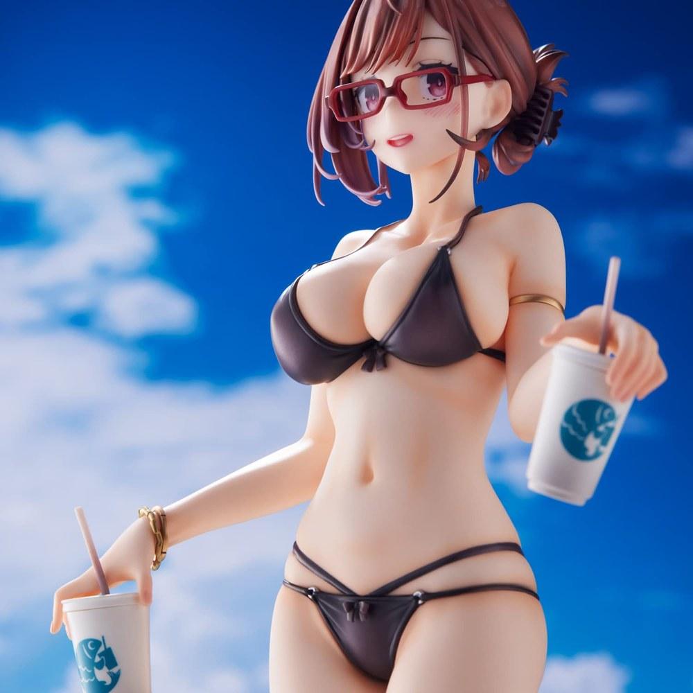 Union Creative Nearsighted Sister in Swimsuit Illustration 92M PVC ABS Complete Figure