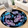 1pc Koi Fish Yin Yang Carpet, Round Non Slip Durable Large Size Office Carpet, Suitable for Office