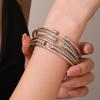 European and American multi-layer metal jewelry simple personalized chain bracelet bohemian fashion multi-layer stacked bracelet set