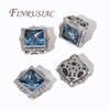 18K Gold Plated Square Spacer Bead,Brass with Zircon Beads,Metal Loose Beads,Separators For Bead,DIY Jewelry Making Supplies