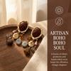 Bohemian Ethnic Tassel Pendant Earrings for Women Vintage Geometric Resin Simulated Gemstone Dangle Earrings Female Gifts