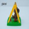 Solar Car Ornament Swinging Bear Decoration, Nodding Dashboard with Hanging Monkey Accessory Swing, Swing Toy for Office Desk Driving Fatigue Relief