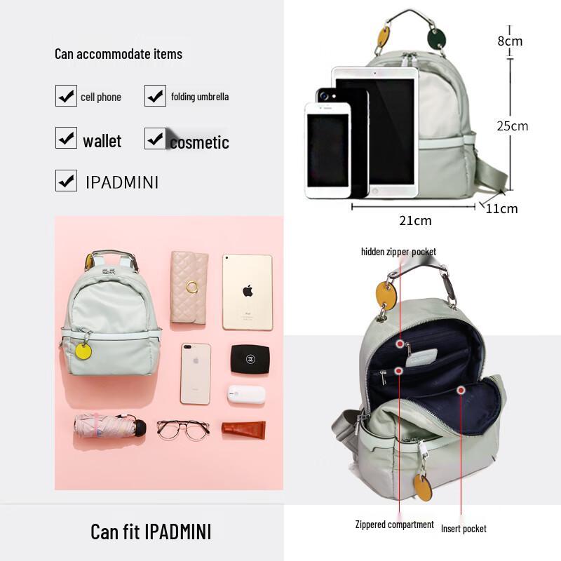 Toutou Leichter Reise-Rucksack aus Oxford-Gewebe für Damen