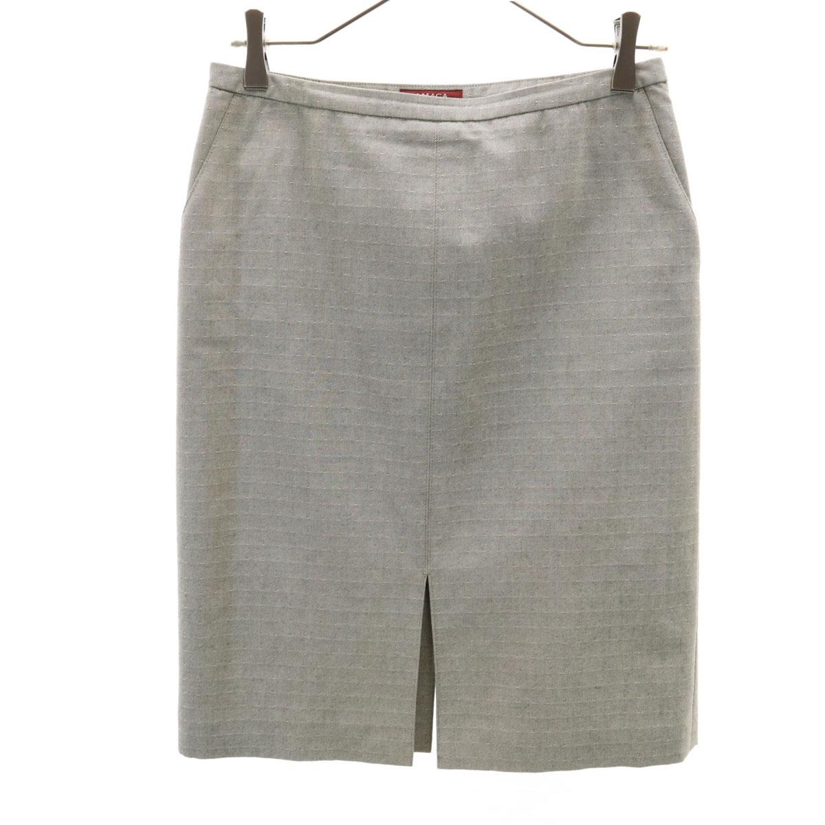 

AMACA сделано в Японии Юбка-миди с точечным узором Облегающая юбка 38 серый Женская Б/У