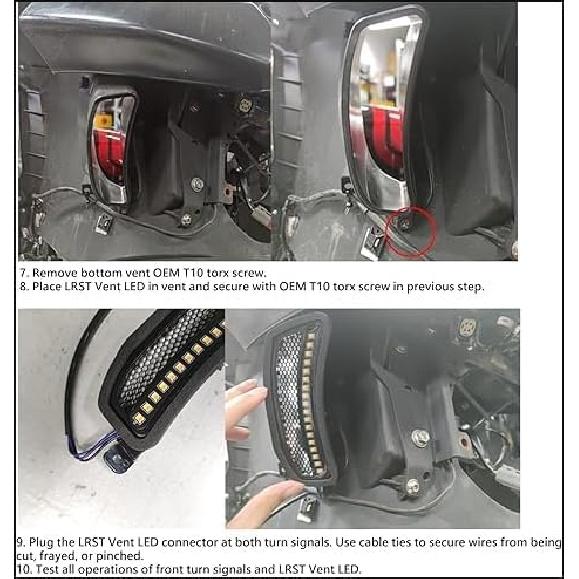 Waterproof Motorcycle Side Fairings Headlight LED Turn Signal Light Trim Lamp For Harley Low Rider ST FXLRST 2022-2025 2023,Low Rider El Diablo FXRST
