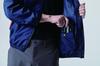 BURTLE Air Craft Short Sleeve Blouson (Unisex) for Spring/Summer, Navy, AC2056, Size 3, XXL