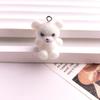 Entzückender beflockter Teddybär Schlüsselanhänger Taschenanhänger