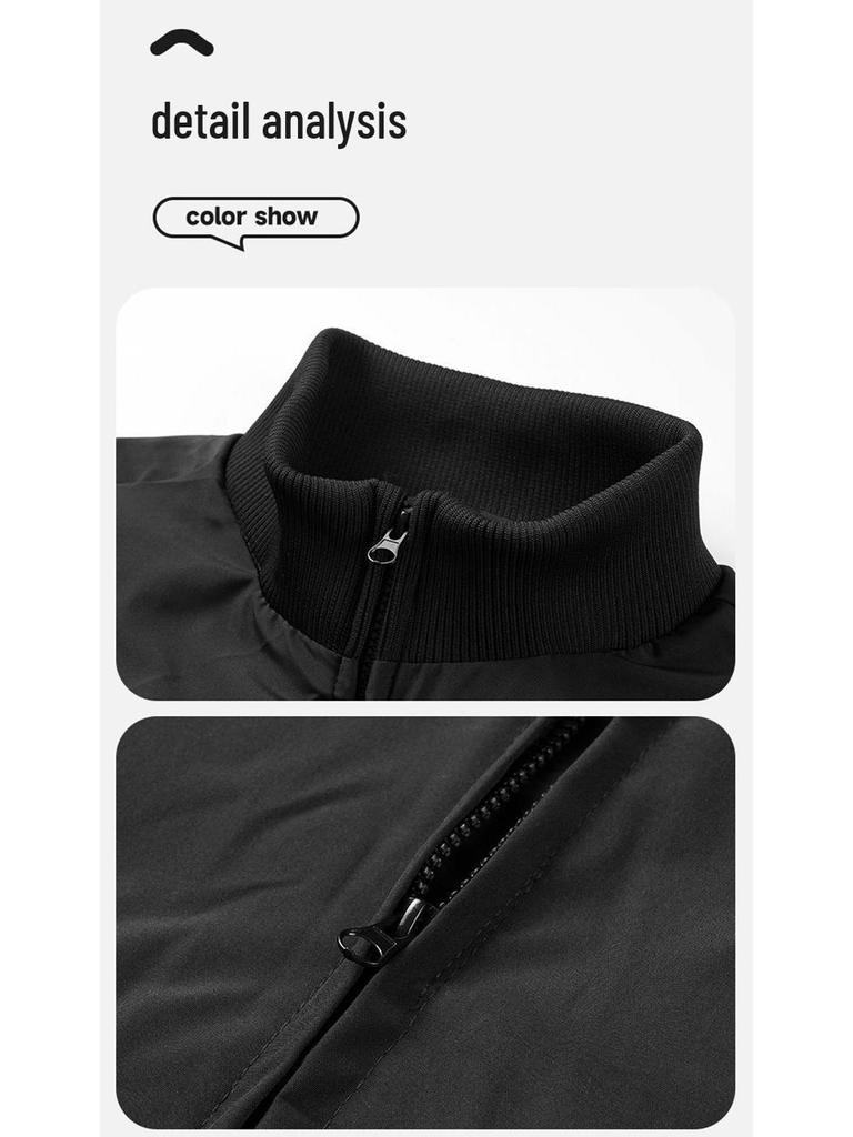 Men's Versatile Korean-Style Stand Collar Jacket for Spring/Autumn