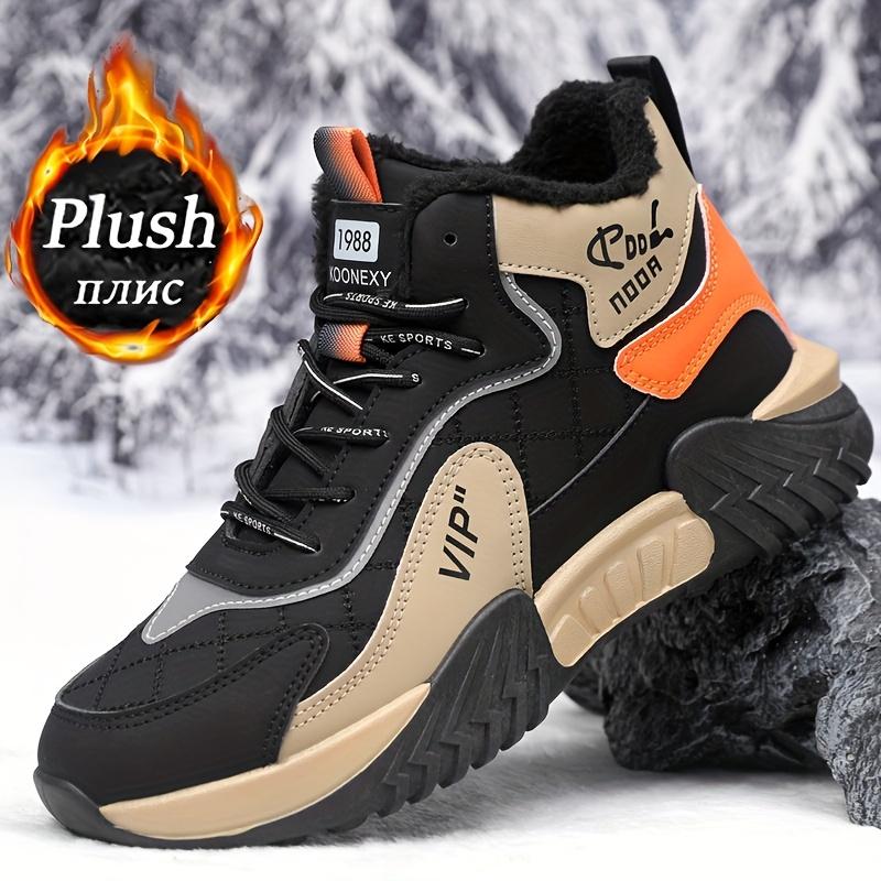 Men's Winter Snow Boots with Plush Lining Shoes for Outdoor Sports, Hiking, Travel and Camping Gear