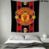 Man Utd J Wall Hanging Printed Fabric Blanket Decorative Tapestries for Bedroom Living Room Home Decor