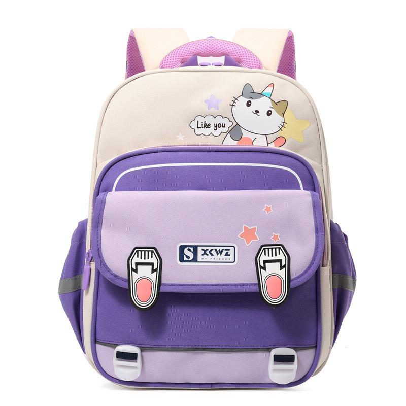 Adorable Spinal Protection Kids Backpack Large Capacity School Bag Oxford Cloth
