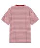 BEENTRILL Ovales Wappen Gestreiftes T-Shirt (rot)
