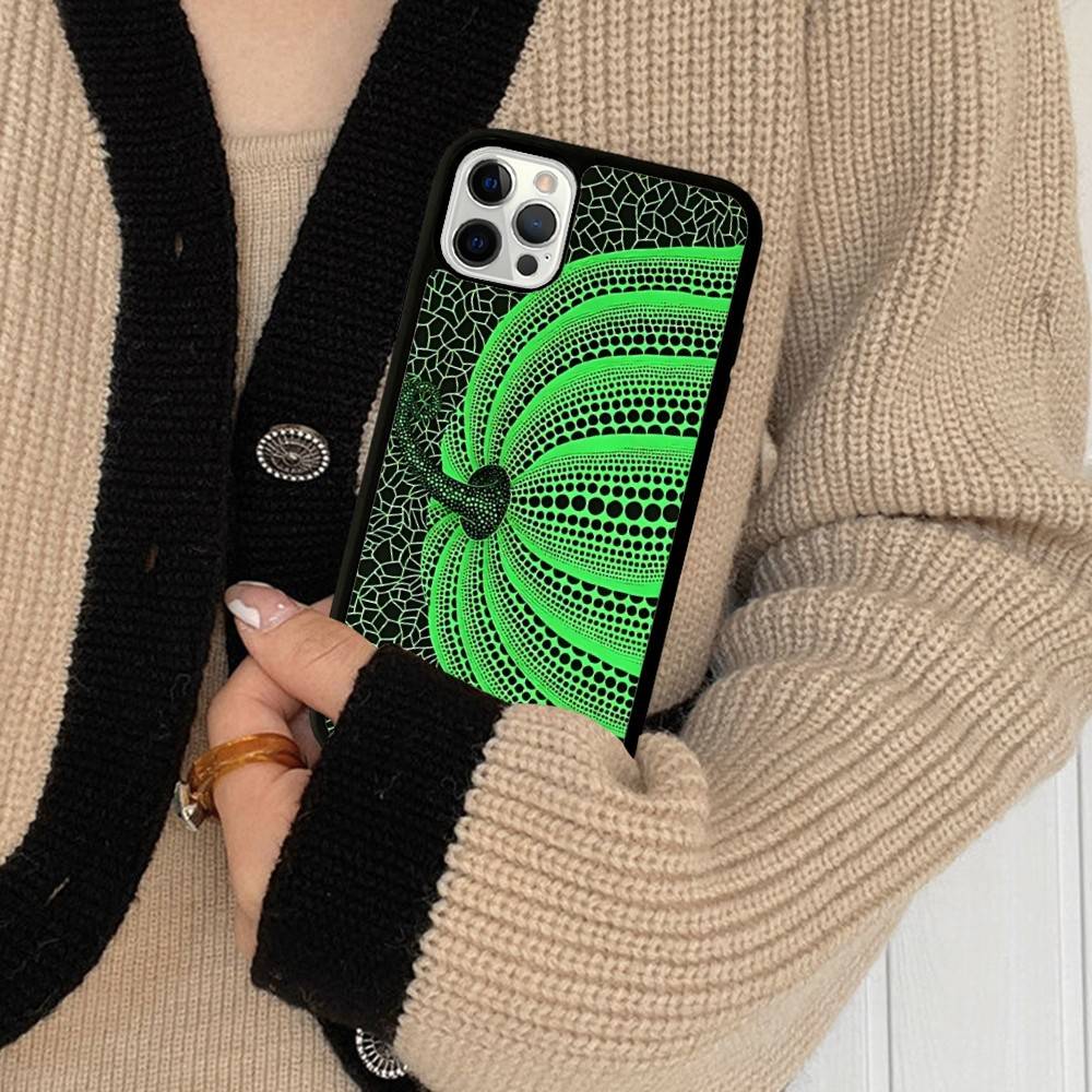 Yayoi Kusama Pumpkin Flower Art For IPhone 17 16 15 14 13 12 11 Pro Max Plus Shockproof PC+TPU Phone Back Cover