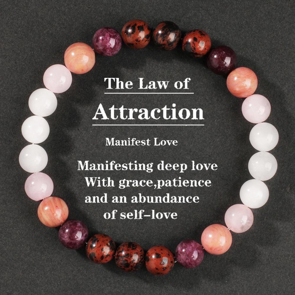 Festive Gifts Warm Pink And Red Tone Natural Stone Beaded Bracelet Fashion Jewelry For Unisex Daily Wear Stylish And Easy To Match Accessory