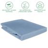 Cotton fitted sheet 120x200 smooth satin light blue