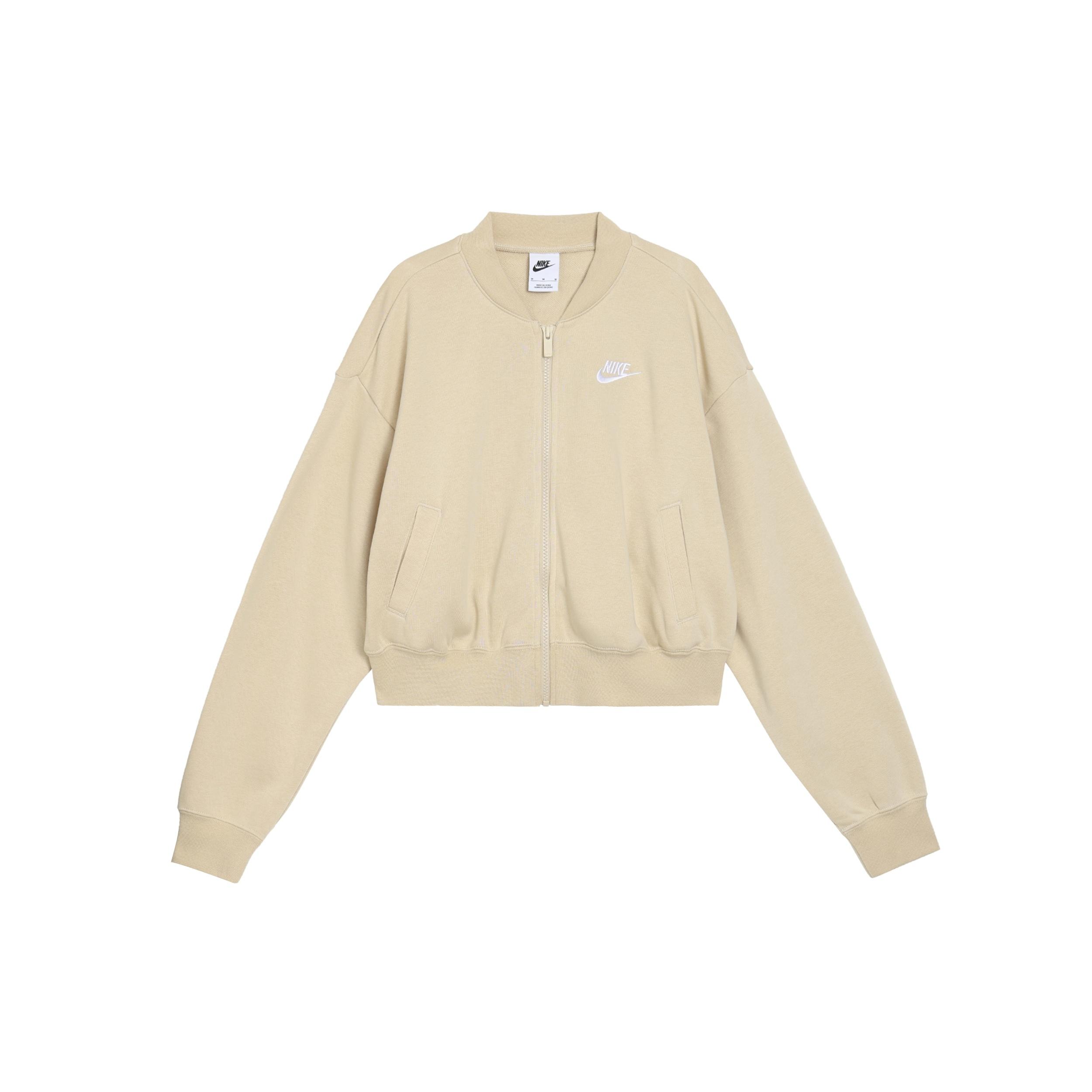 (WMNS) Nike Sportswear Oversized Cropped Full-Zip Jacket Beige Women s FB7279-126 L