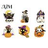 Holiday Home Decorations for Autumn 6 Pcs Halloween Refrigerator Magnets, Grim Reaper Pumpkin Skull Ghost Decorative Magnets Party Reusable