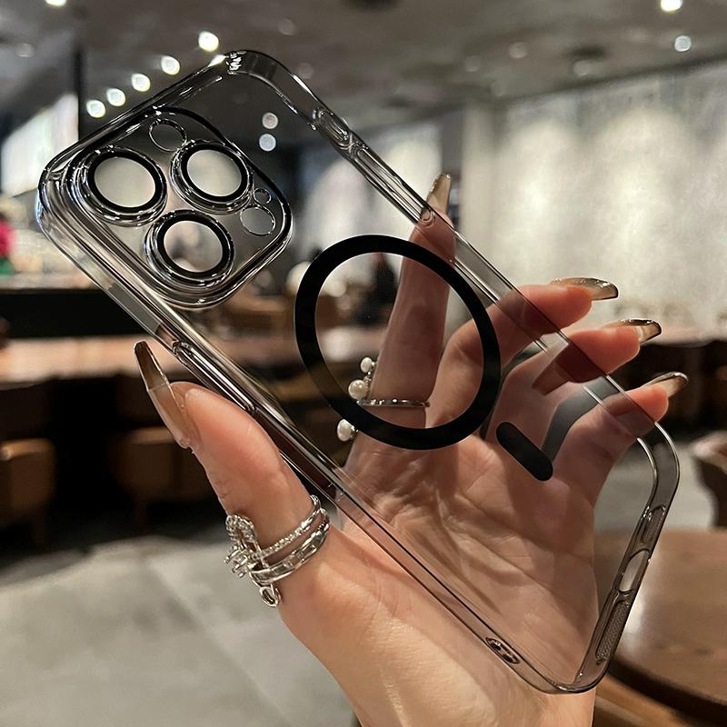 Ultra tenké tvrdé PC puzdro pre Magsafe bezdrôtové nabíjanie pre iPhone 15 14 Plus 13 12 11 Pro Max Priehľadný magnetický nárazuvzdorný kryt