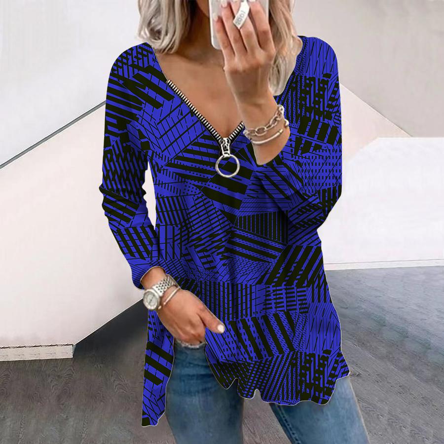 

Женские осенние цветочные футболки с длинным рукавом с принтом с длинным рукавом свободная футболка с V-образным вырезом больших размеров топы для удобной блузки