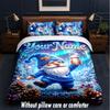 Gnome Theme Custom Text Or Name 3Pcs Bedding Set,1 Flat Sheet & 2 Pillowcases Personalized Home Bedding