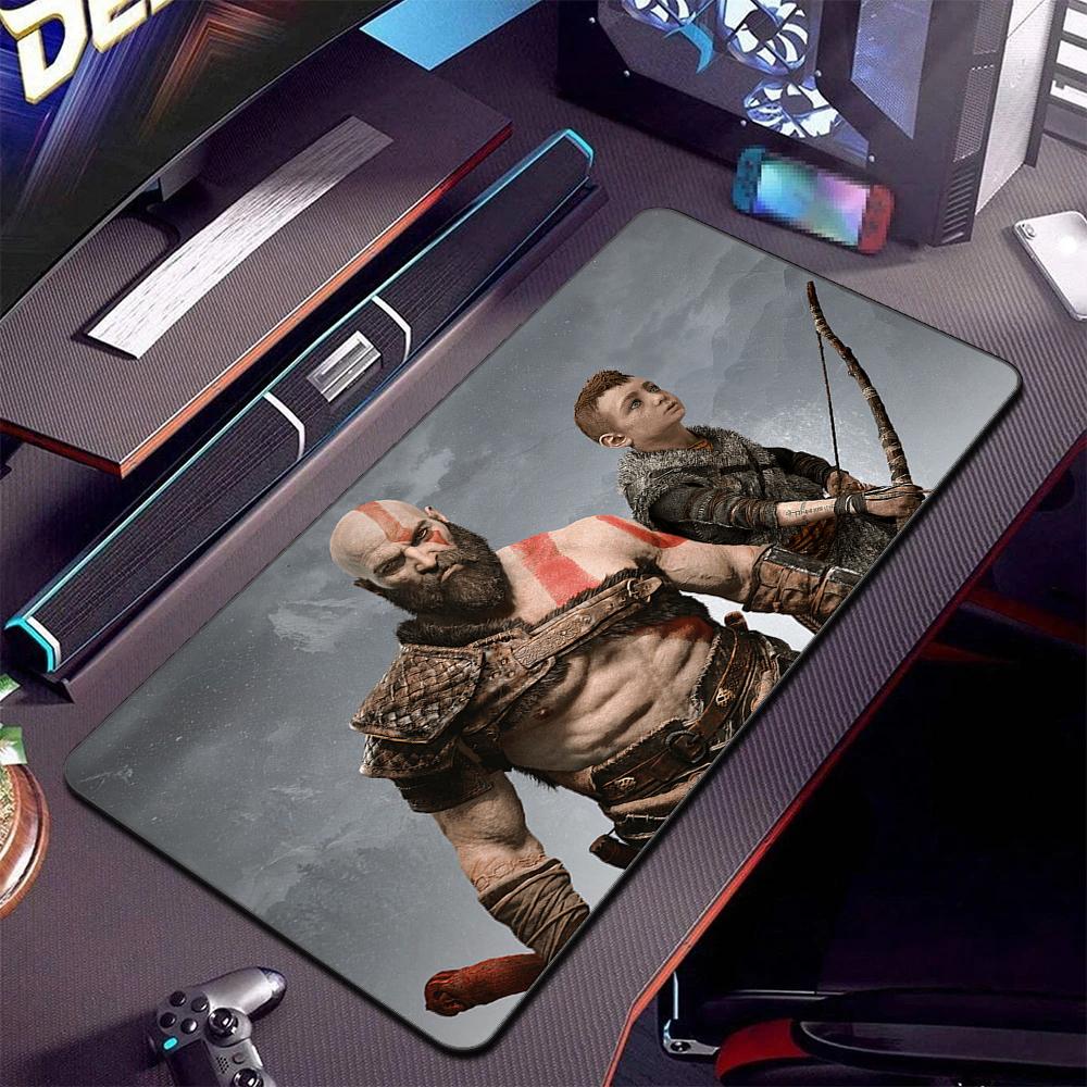 Game God Of War Big Mousepad Large Keyboard Desk Mat Pc Computer Gaming Gamer Mouse Pad LockEdge Rubber Nonslip Mats xcm