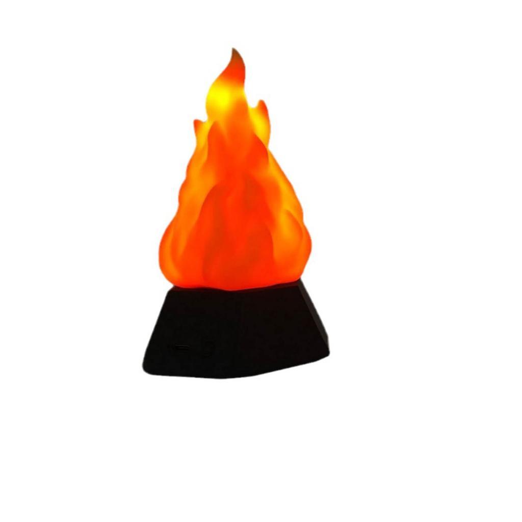 Multicolored Flame Effect Lamp Outdoors Emergency Indicators Halloween Thanksgiving Mood Lighting USB Rechargeable