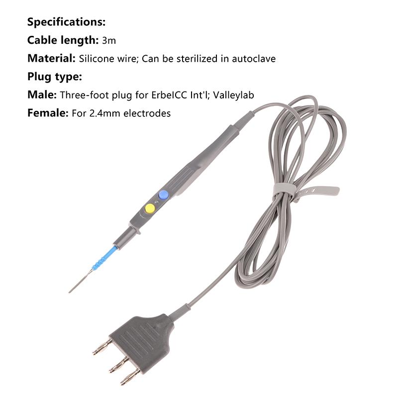 Wiederverwendbarer Elektrochirurgischer ESU Stift Elektrochirurgischer Stift Einweg Elektrochirurgie Unipolar Elektrisches Messer Stift Autoklavierbar