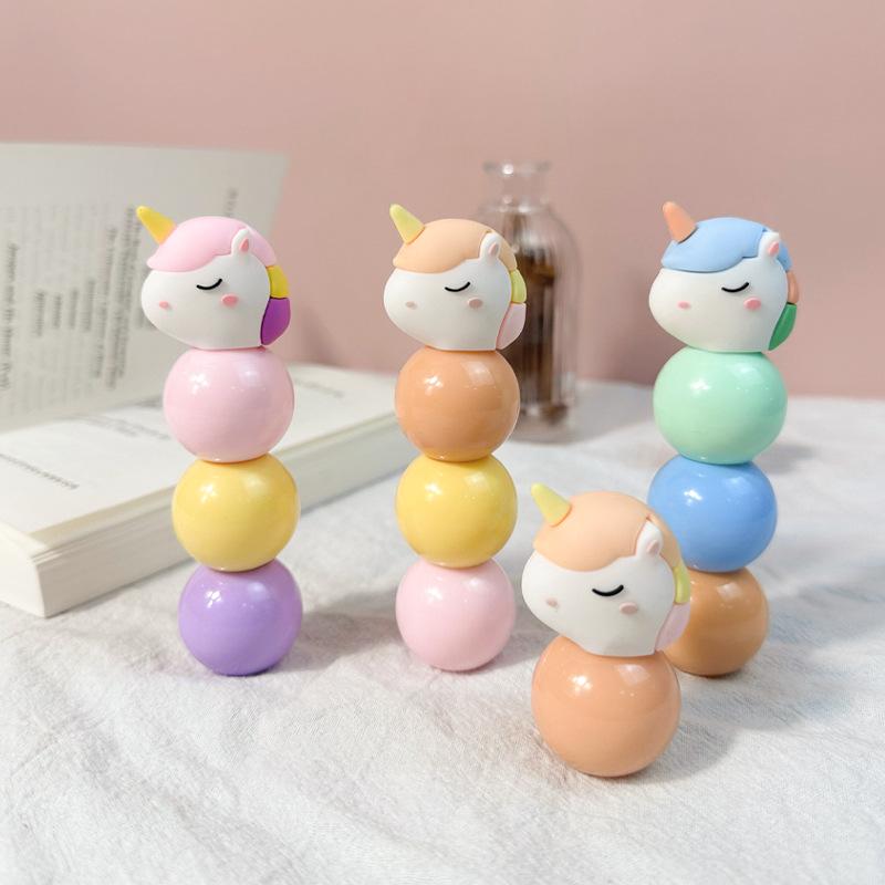 Penna Fluorescente Unicorno Creativo - Evidenziatore Super Carino, Penna per Scarabocchiabile