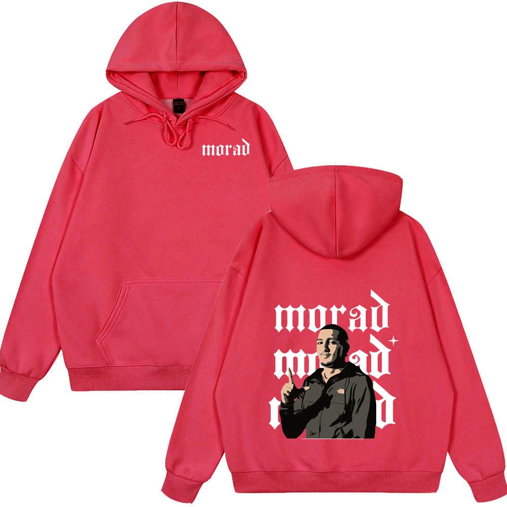

Rapper Morad MDLR Tour Album Merch Clothing Men s High Quality Hoodies Fashion Hip Hop Long Sleeve Tops Winter Style Streetwear 2XL красный