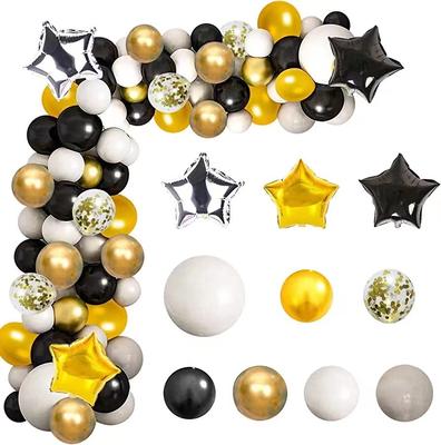 Black Gold Balloon Chain Birthday Party Balloon Package Wedding Wedding Arrangement Decorative Balloon Set