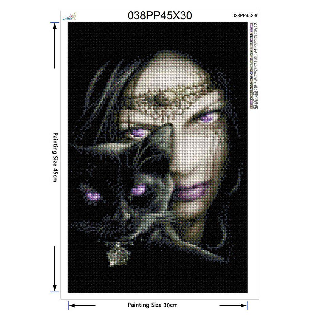Dark Gothic Art 5d Diamond Painting Cross Stitch Pictures Living Room Diamond Embroidery Diamond Pai