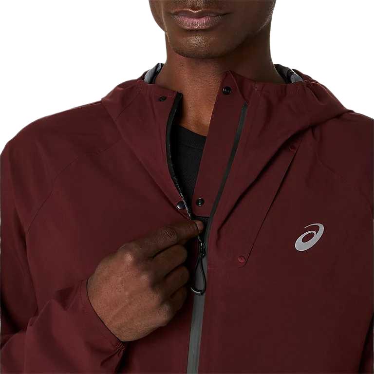 ASICS Metarun Jackets Men's Dark Red Hooded Moderate Other 2011D121-201